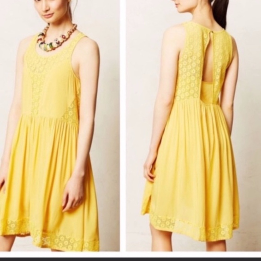 Lilka (Anthro) Boho Golden Sundress | Size S